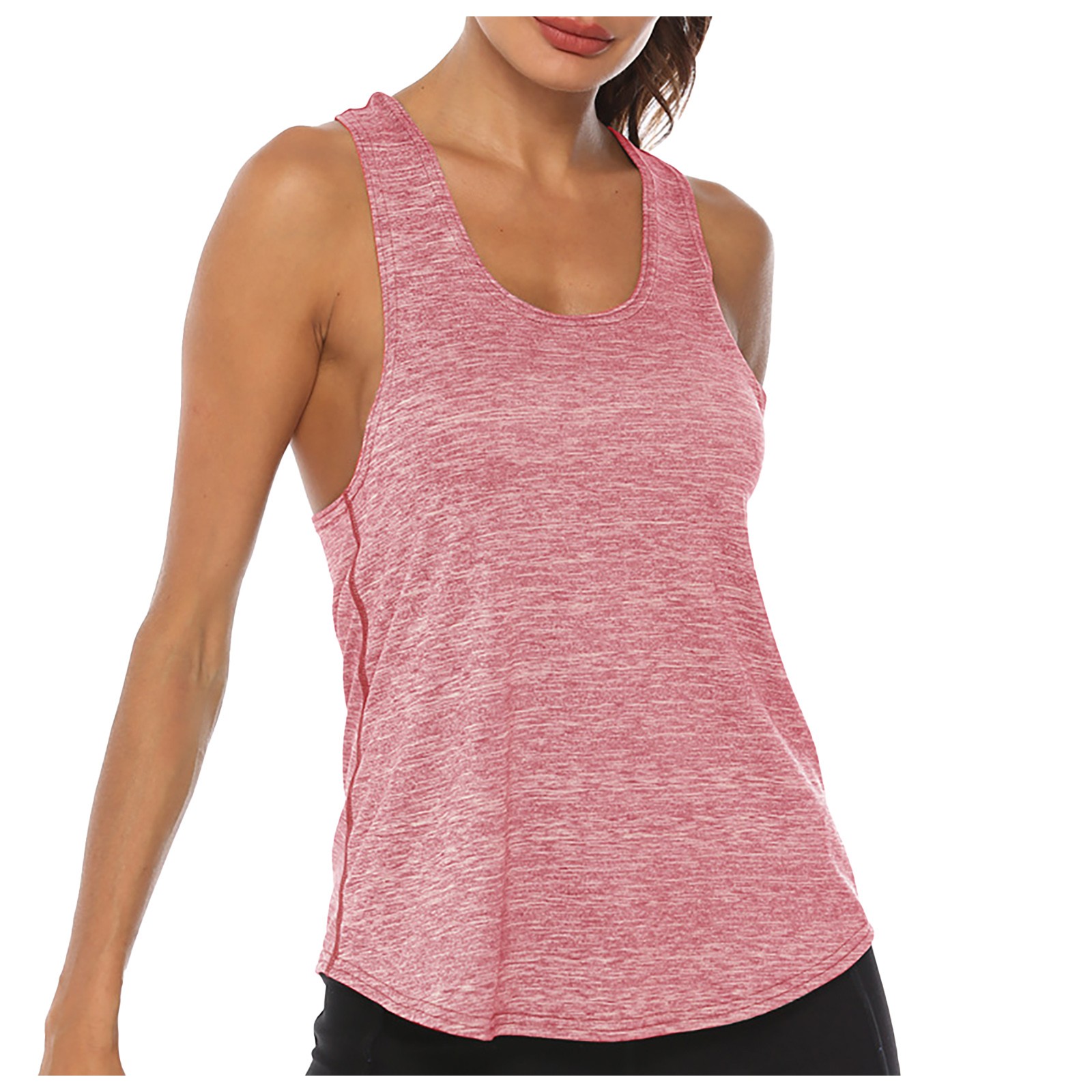 thumbnail image 2 of Camiseta sin mangas con espalda nadadora para mujer: camiseta de yoga de malla, ropa deportiva para correr y gimnasio, 95 % poliéster, transpirable, tallas S-XL, para entrenamiento/uso diario, 2 of 5